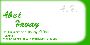 abel havay business card